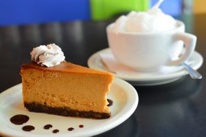 Pumpkin Cheesecake and Latte